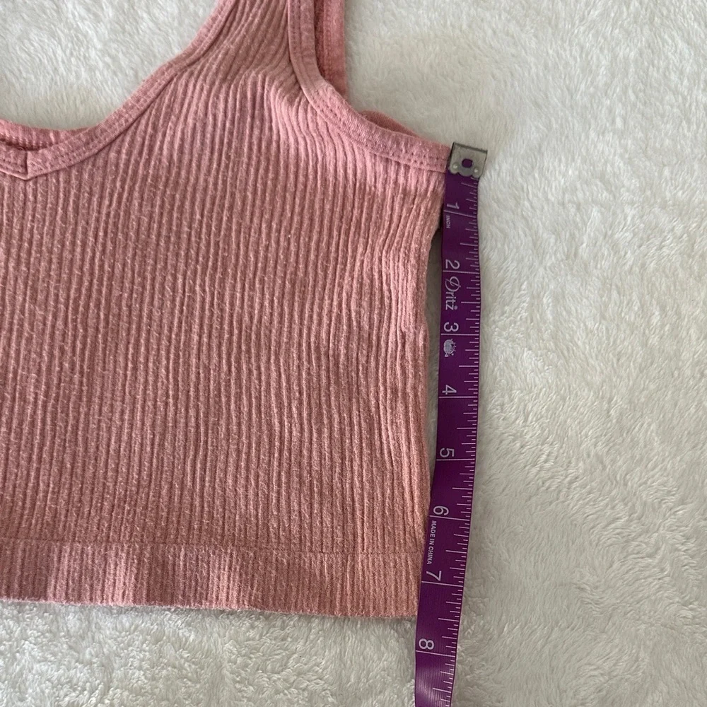 Pink Ribbed Knit Women's Top - Picture 4 of 4